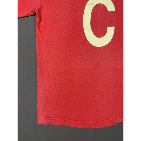 Vintage 90s Club Monaco Quality Wear Red Shirt C L U B Spell Out Design Rare Tee - Picture 5 of 11